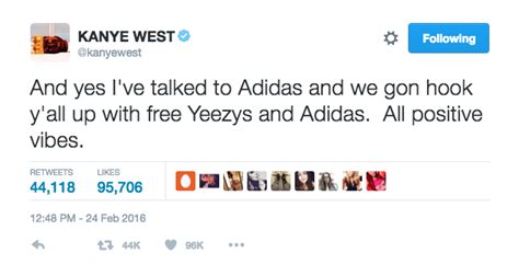 adidas kanye tweet